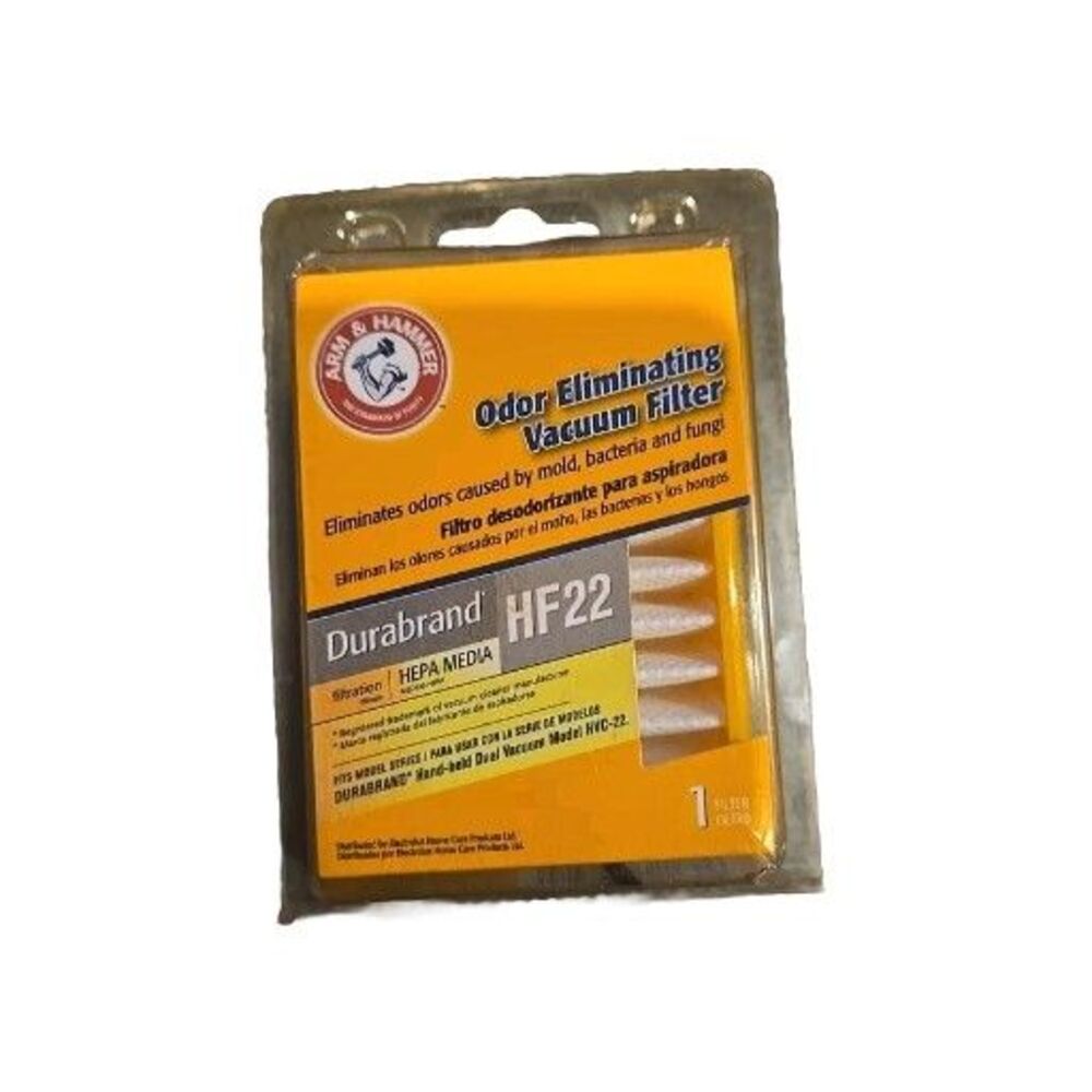 Arm & Hammer Vacuum Filter Hepa HF22 63058 for Durabrand Hand Held HVC-22 Vacuum